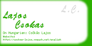 lajos csokas business card